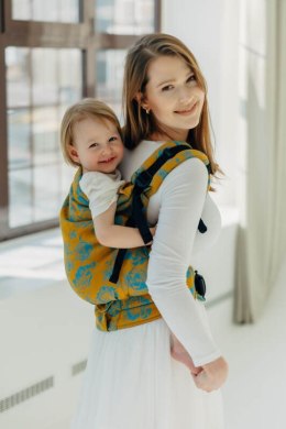 Nosidełko LennyPreschool z tkaniny żakardowej 100% bawełna, rozmiar preschool - RETRO'N'ROSES - ROSARIUM