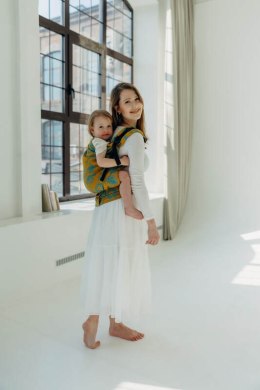 Nosidełko LennyPreschool z tkaniny żakardowej 100% bawełna, rozmiar preschool - RETRO'N'ROSES - ROSARIUM