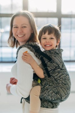 Nosidełko LennyPreschool z tkaniny żakardowej 100% bawełna, rozmiar preschool - WOLNY DUCH - COCOON