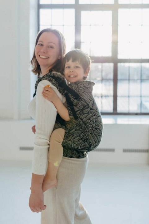 Nosidełko LennyPreschool z tkaniny żakardowej 100% bawełna, rozmiar preschool - WOLNY DUCH - COCOON