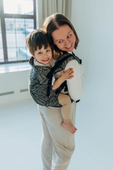 Nosidełko LennyPreschool z tkaniny żakardowej 100% bawełna, rozmiar preschool - WOLNY DUCH - COCOON