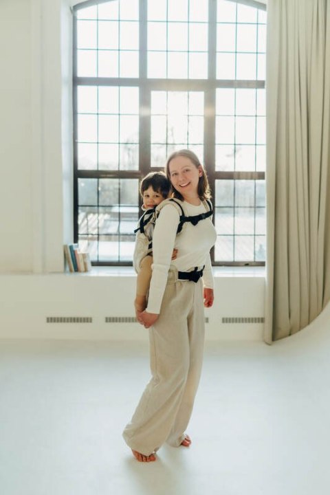 Nosidełko LennyPreschool z tkaniny żakardowej (50% bawełna, 25%konopie, 25% lyocell), rozmiar preschool - VIRIDIFLORA - CONNECT