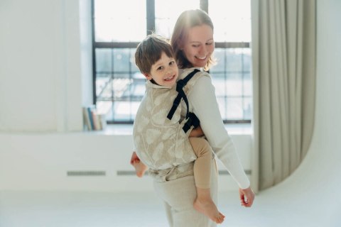 Nosidełko LennyPreschool z tkaniny żakardowej (50% bawełna, 25%konopie, 25% lyocell), rozmiar preschool - VIRIDIFLORA - CONNECT