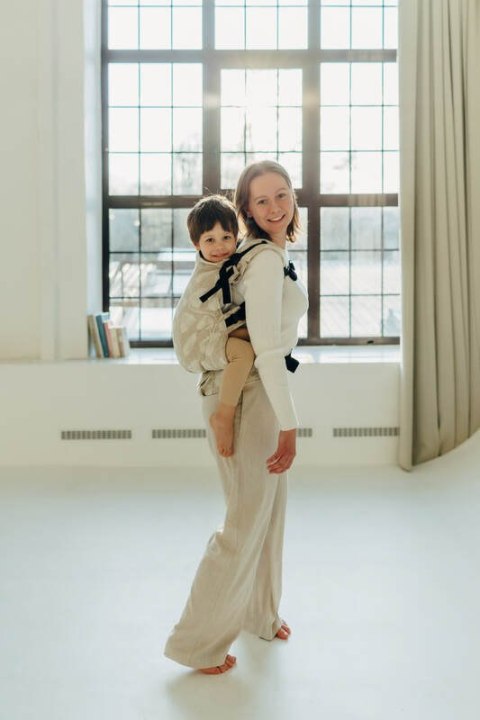 Nosidełko LennyPreschool z tkaniny żakardowej (50% bawełna, 25%konopie, 25% lyocell), rozmiar preschool - VIRIDIFLORA - CONNECT