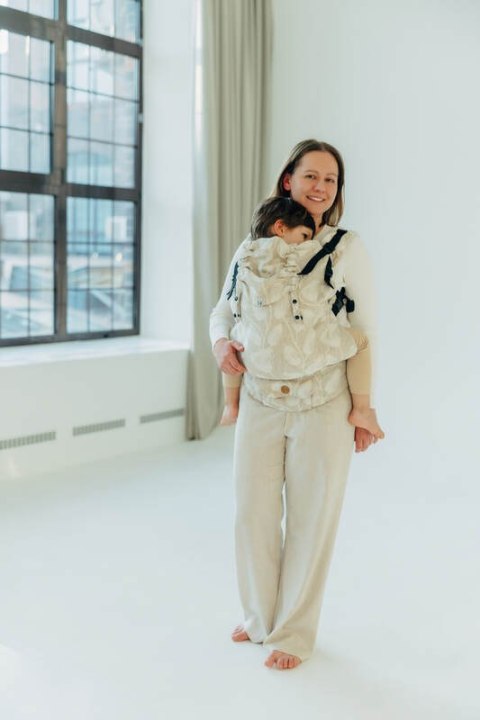 Nosidełko LennyPreschool z tkaniny żakardowej (50% bawełna, 25%konopie, 25% lyocell), rozmiar preschool - VIRIDIFLORA - CONNECT