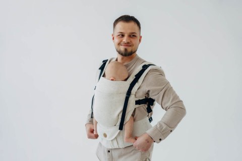 Nosidełko LennyUpGrade PRO z tkaniny skośno-krzyżowej (50% bawełna, 25% konopie, 25% lyocell), rozmiar standard - AIRY