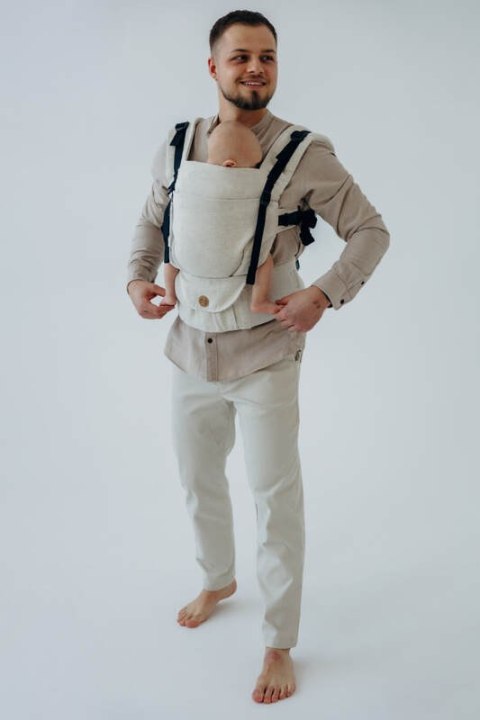 Nosidełko LennyUpGrade PRO z tkaniny skośno-krzyżowej (50% bawełna, 25% konopie, 25% lyocell), rozmiar standard - AIRY