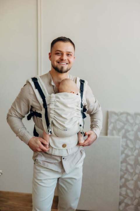 Nosidełko LennyUpGrade PRO z tkaniny skośno-krzyżowej (50% bawełna, 25% konopie, 25% lyocell), rozmiar standard - AIRY