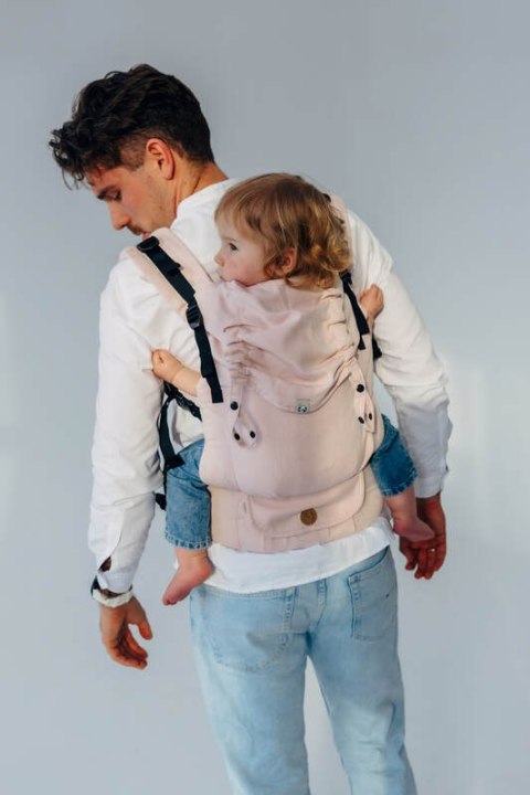 Nosidełko LennyUpGrade PRO z tkaniny skośno-krzyżowej (50% bawełna, 50% wiskoza bambusowa), rozmiar standard - MARSHMALLOW