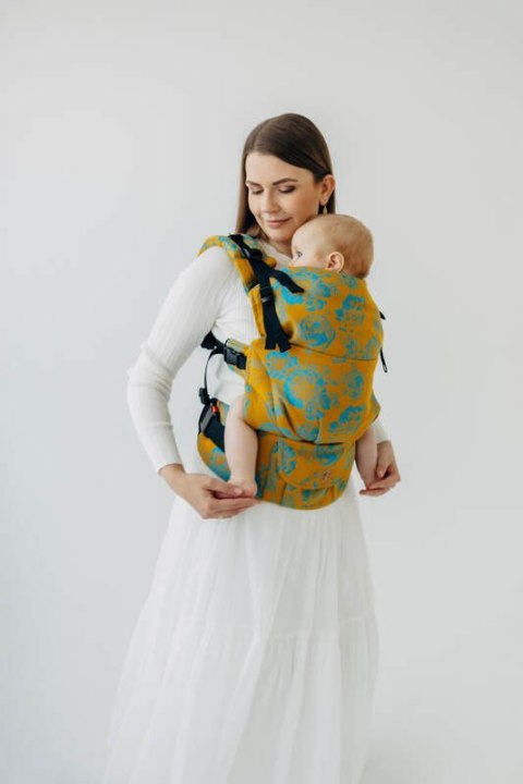 Nosidełko LennyUpGrade PRO z tkaniny żakardowej 100% bawełna , rozmiar standard - RETRO'N'ROSES - ROSARIUM