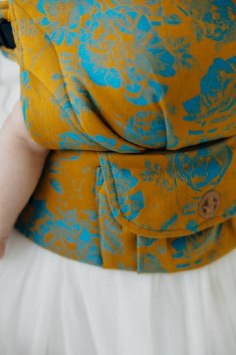 Nosidełko LennyUpGrade PRO z tkaniny żakardowej 100% bawełna , rozmiar standard - RETRO'N'ROSES - ROSARIUM