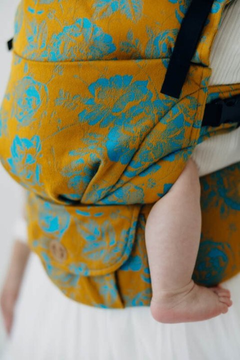 Nosidełko LennyUpGrade PRO z tkaniny żakardowej 100% bawełna , rozmiar standard - RETRO'N'ROSES - ROSARIUM