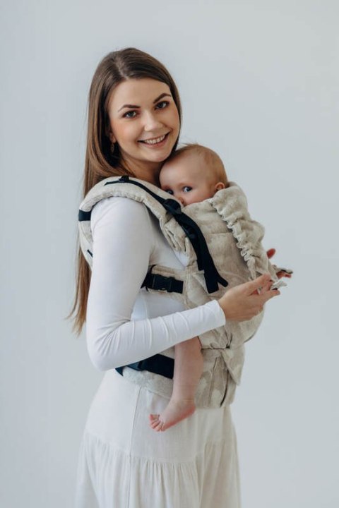 Nosidełko LennyUpGrade PRO z tkaniny żakardowej (50% bawełna, 25%konopie, 25% lyocell) , rozmiar standard - VIRIDIFLORA - CONNEC