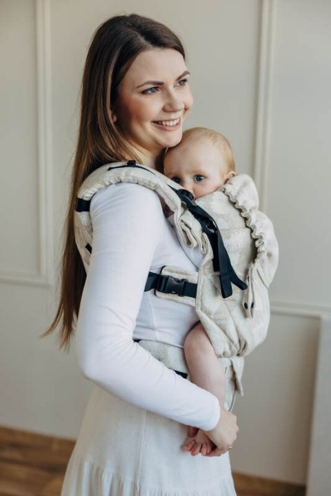 Nosidełko LennyUpGrade PRO z tkaniny żakardowej (50% bawełna, 25%konopie, 25% lyocell) , rozmiar standard - VIRIDIFLORA - CONNEC