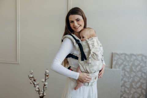 Nosidełko LennyUpGrade PRO z tkaniny żakardowej (50% bawełna, 25%konopie, 25% lyocell) , rozmiar standard - VIRIDIFLORA - CONNEC