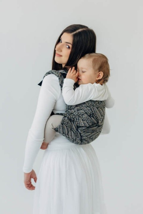 Nosidło Klamrowe Onbuhimo PRO z tkaniny żakardowej (100% bawełna), rozmiar toddler - WOLNY DUCH - COCOON