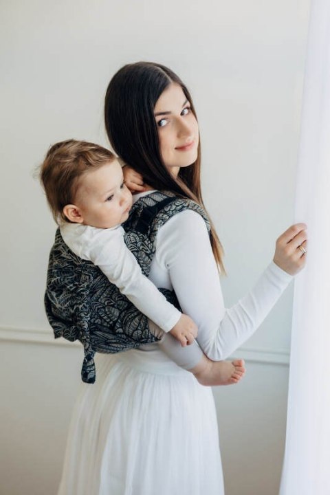 Nosidło Klamrowe Onbuhimo PRO z tkaniny żakardowej (100% bawełna), rozmiar toddler - WOLNY DUCH - COCOON