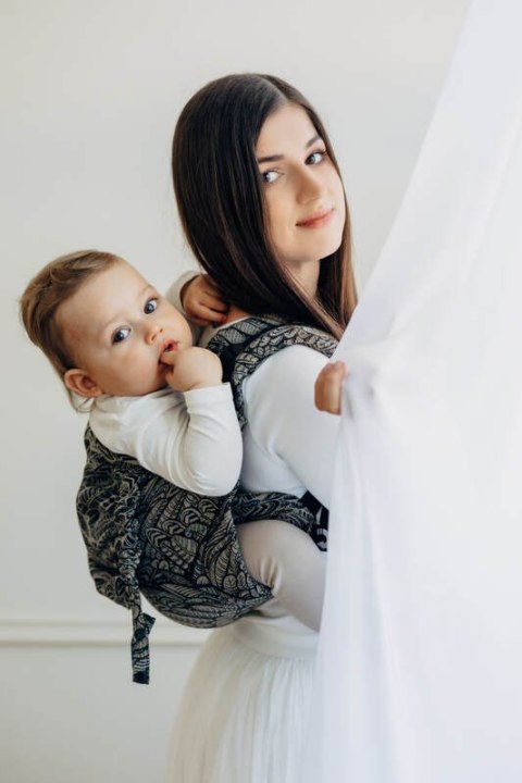 Nosidło Klamrowe Onbuhimo PRO z tkaniny żakardowej (100% bawełna), rozmiar toddler - WOLNY DUCH - COCOON