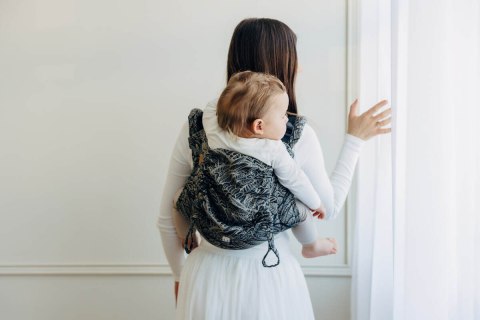 Nosidło Klamrowe Onbuhimo PRO z tkaniny żakardowej (100% bawełna), rozmiar toddler - WOLNY DUCH - COCOON