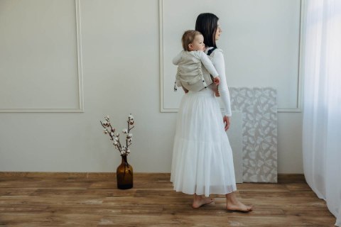 Nosidło Klamrowe Onbuhimo z tkaniny skośno-krzyżowej (50% bawełna, 25% konopie, 25% lyocell), rozmiar toddler - AIRY