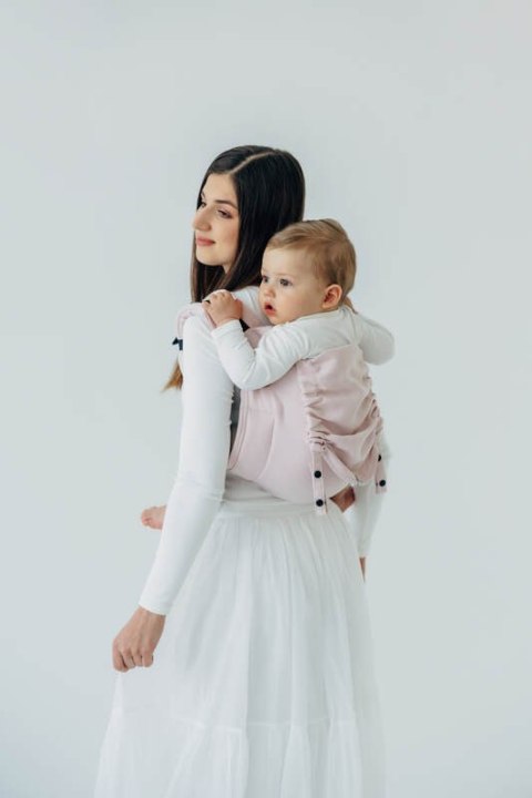 Nosidło Klamrowe Onbuhimo z tkaniny skośno-krzyżowej (50% bawełna, 50% wiskoza bambusowa), rozmiar Standard - MARSHMALLOW