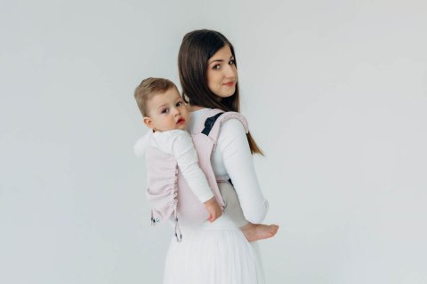 Nosidło Klamrowe Onbuhimo z tkaniny skośno-krzyżowej (50% bawełna, 50% wiskoza bambusowa), rozmiar Standard - MARSHMALLOW