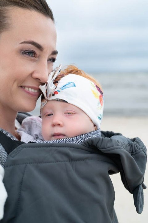 Osłonka na chustę/nosidełko - Softshell - Szara