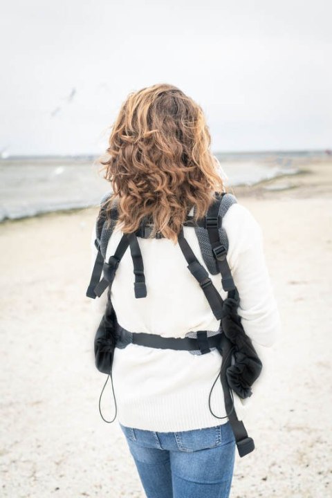 Osłonka na chustę/nosidełko - Softshell - Szara