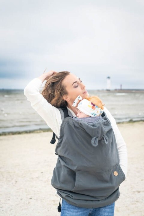 Osłonka na chustę/nosidełko - Softshell - Szara