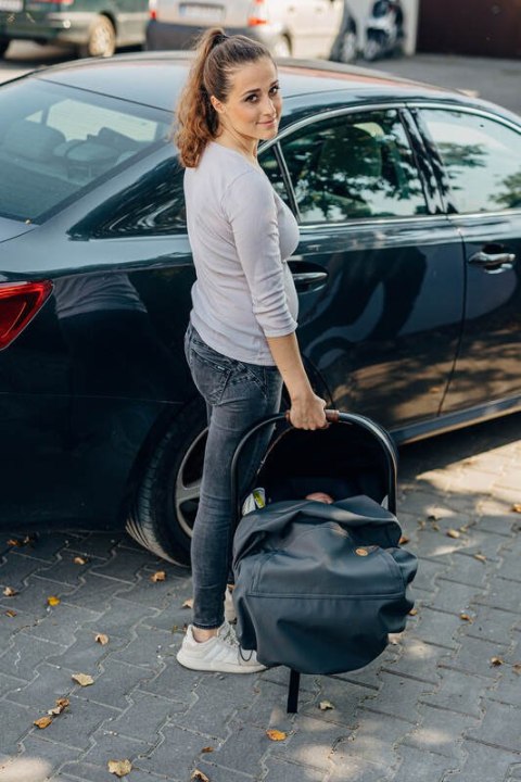 Osłonka na chustę/nosidełko - Softshell - Szara