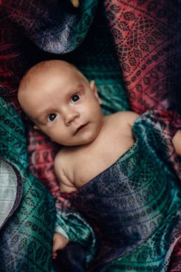 Otulacz Bambusowy Maxi - PAWI OGON - CZARNY OPAL SMOKY (drugi gatunek)