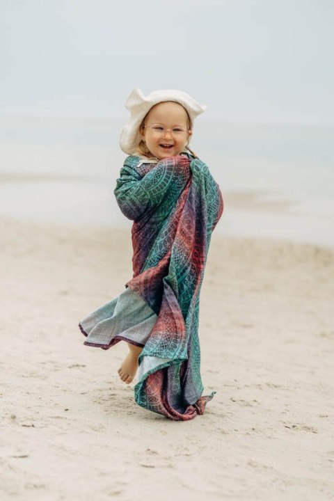 Otulacz Bambusowy Maxi - PAWI OGON - CZARNY OPAL SMOKY (drugi gatunek)