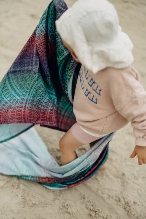 Otulacz Bambusowy Maxi - PAWI OGON - CZARNY OPAL SMOKY (drugi gatunek)