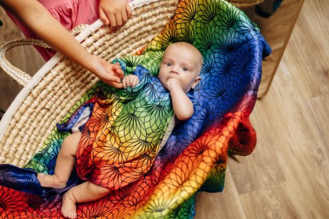 Otulacz Bambusowy Maxi - TĘCZOWY LOTOS (drugi gatunek)