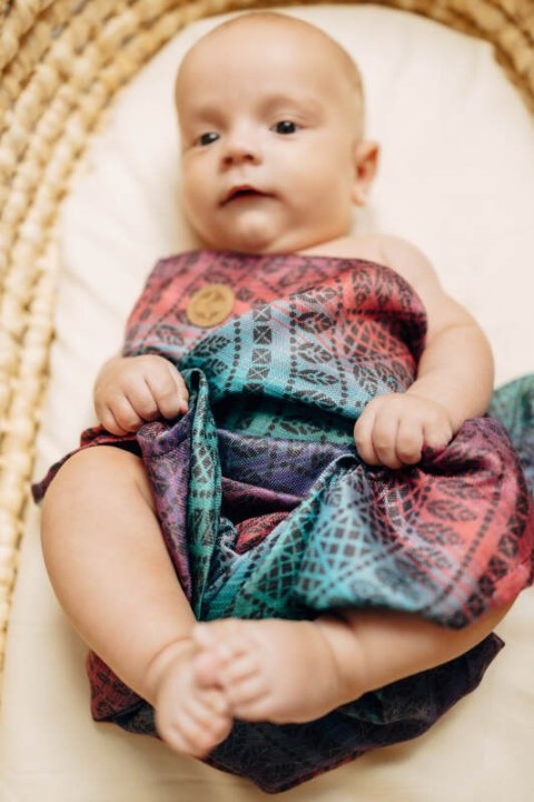 Pieluszka Bambusowa - PAWI OGON - CZARNY OPAL SMOKY (drugi gatunek)