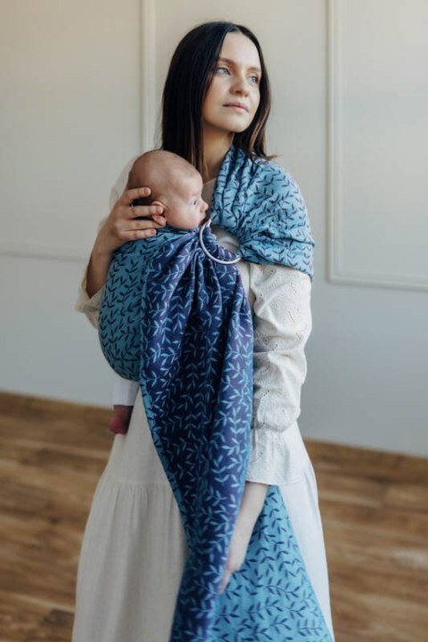 Żakardowa chusta kółkowa do noszenia dzieci, (100% bawełna), ramię bez zakładek - ZACZAROWANY ZAKĄTEK - FAIRY - standard 1.8m