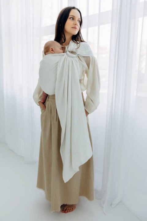 Żakardowa chusta kółkowa do noszenia dzieci, 100% wiskoza bambusowa, ramię bez zakładek - VIRIDIFLORA - MILKY WAY - standard 1.