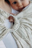 Żakardowa chusta kółkowa do noszenia dzieci (50% bawełna, 25%konopie, 25% lyocell), ramię bez zakładek - VIRIDIFLORA - CONNECT -