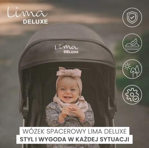 CARETERO WÓZEK SPACEROWY LIMA DELUXE BLACK