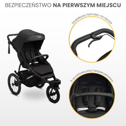 CARETERO WÓZEK SPACEROWY LIMA DELUXE BLACK