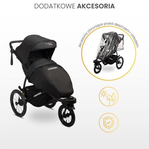 CARETERO WÓZEK SPACEROWY LIMA DELUXE BLACK