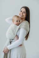 Chusta do noszenia dzieci, tkana splotem skośno-krzyżowym (50% bawełna, 25% konopie, 25% lyocell) - AIRY - rozmiar M