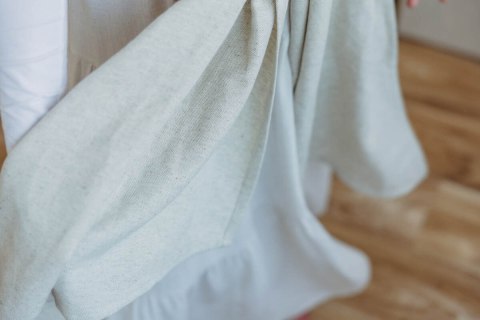 Chusta do noszenia dzieci, tkana splotem skośno-krzyżowym (50% bawełna, 25% konopie, 25% lyocell) - AIRY - rozmiar M