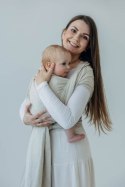 Chusta do noszenia dzieci, tkana splotem skośno-krzyżowym (50% bawełna, 25% konopie, 25% lyocell) - AIRY - rozmiar S