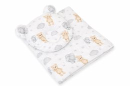 My Sweet Baby Kołderka z wypełnieniem i poduszka profilowana Miś - zestaw 2cz. - Miś z balonikami