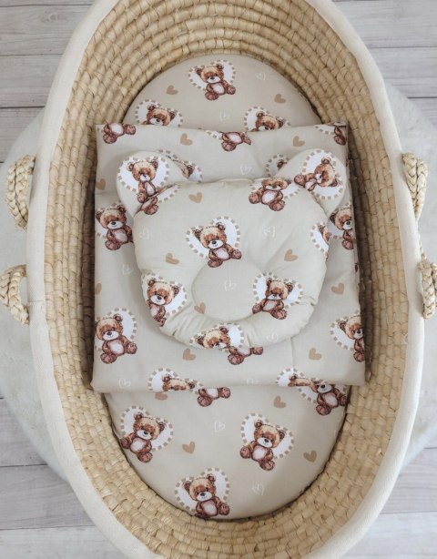 My Sweet Baby Kołderka z wypełnieniem i poduszka profilowana Miś - zestaw 2cz. - Misiove love