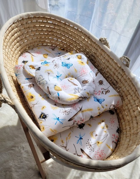 My Sweet Baby Kołderka z wypełnieniem i poduszka profilowana Miś - zestaw 2cz. - Summer meadow