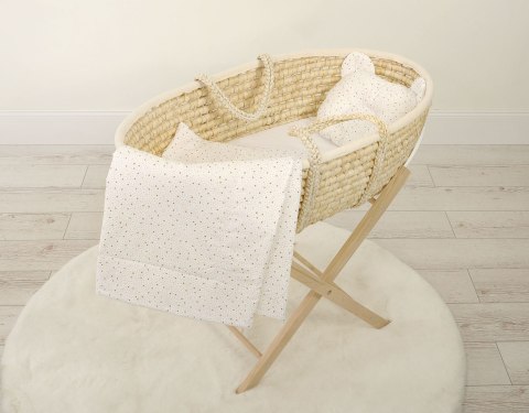 My Sweet Baby Kołderka z wypełnieniem i poduszka profilowana Miś - zestaw 2cz. - mini gwiazdki złote