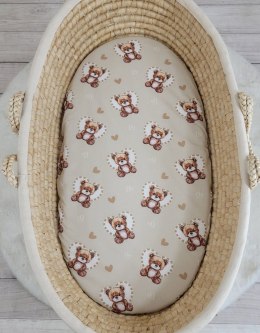 My Sweet Baby Prześcieradło bawełniane do kosza Mojżesza Boho wózka gondoli 75x35 cm - Misiove love