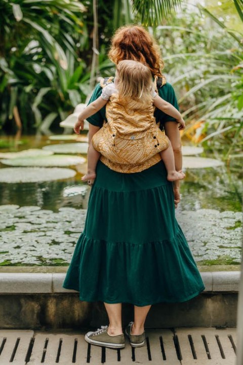 Nosidełko LennyPreschool z tkaniny żakardowej (100% wiskoza bambusowa), rozmiar preschool - WOLNY DUCH - AURUM